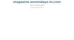 Desktop Screenshot of magazine.sevendays-in.com